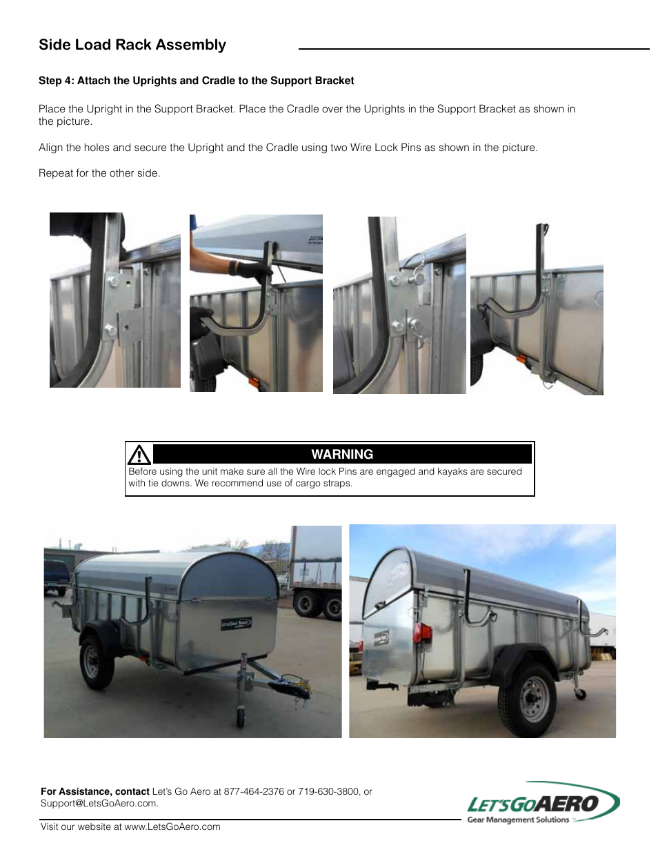 Side load rack assembly | Let's Go Aero LGT Side Load Kayak Rack ACC 3102 User Manual | Page 3 / 3