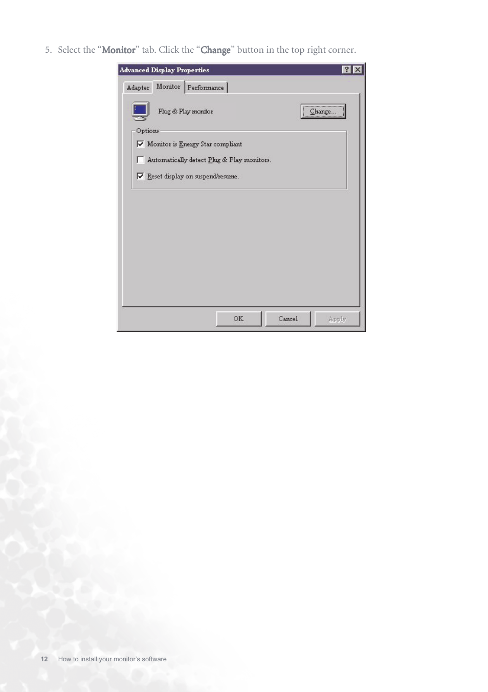 BenQ FP731 User Manual | Page 12 / 54