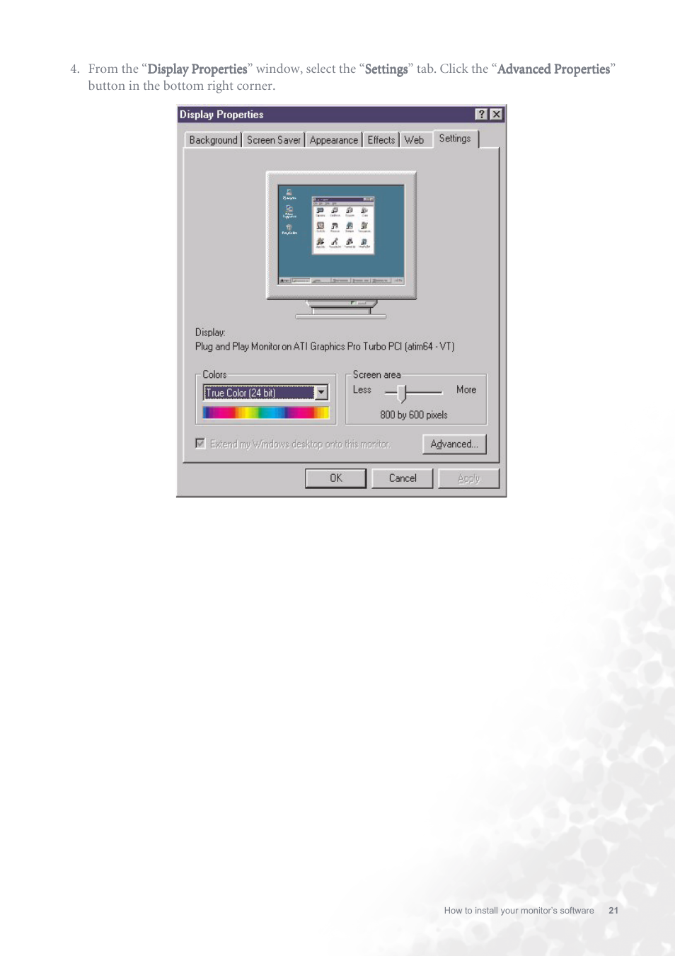BenQ FP731 User Manual | Page 21 / 54