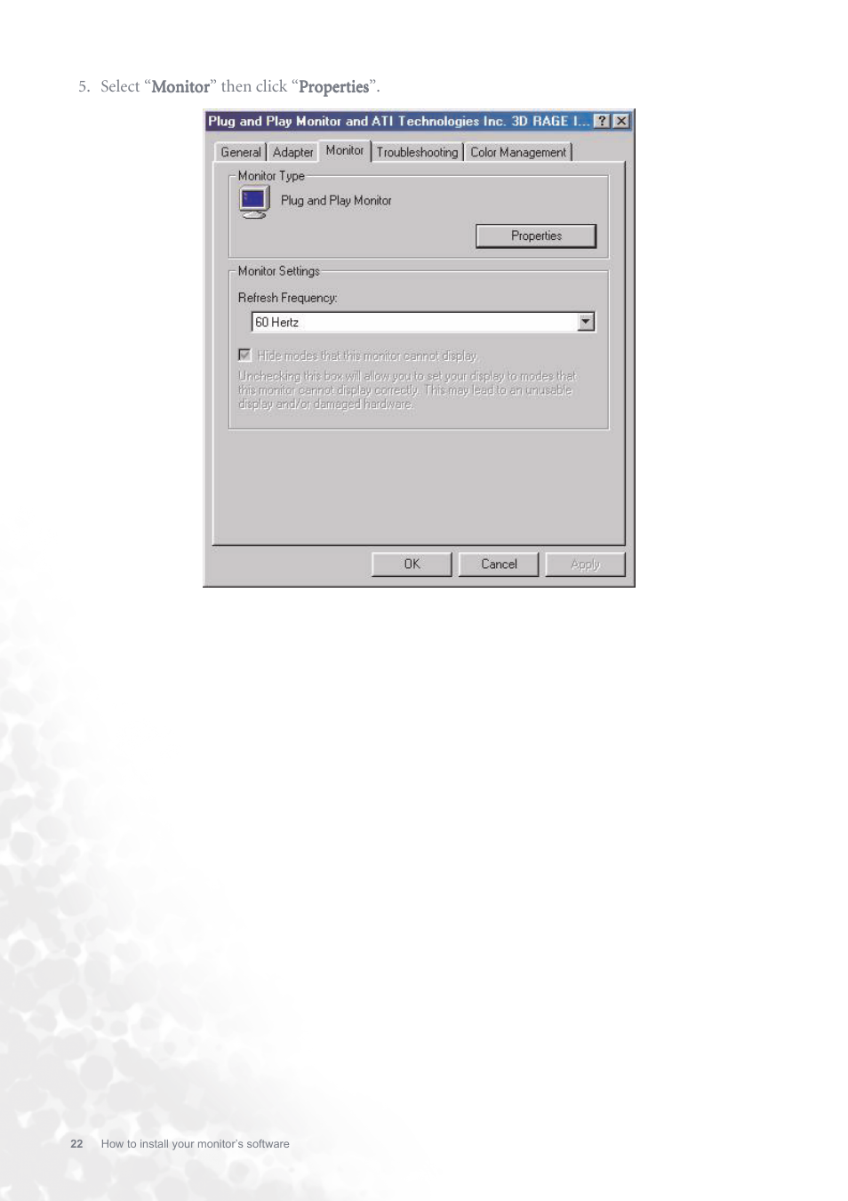 BenQ FP731 User Manual | Page 22 / 54