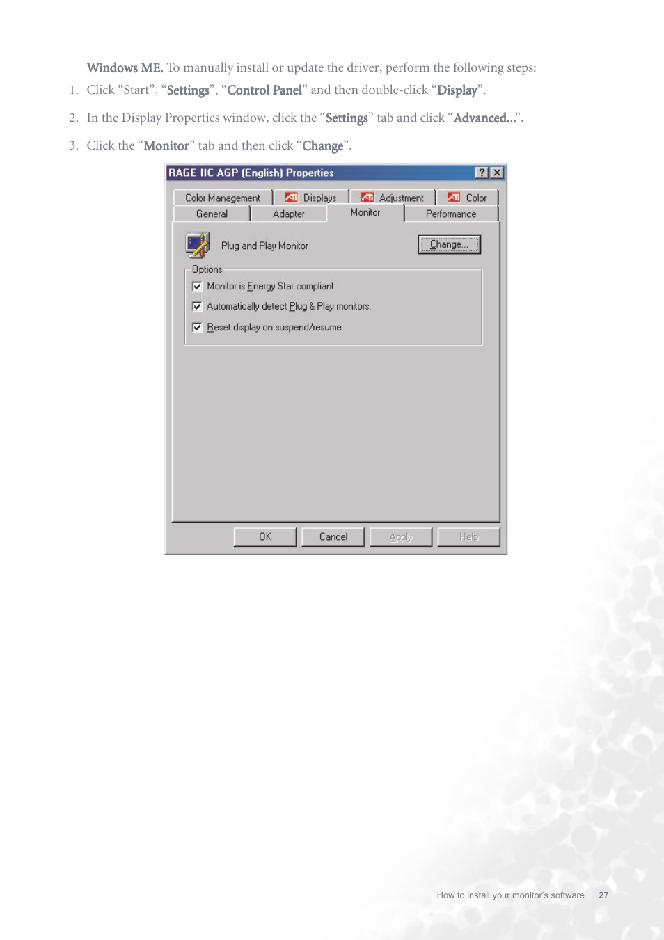 BenQ FP731 User Manual | Page 27 / 54