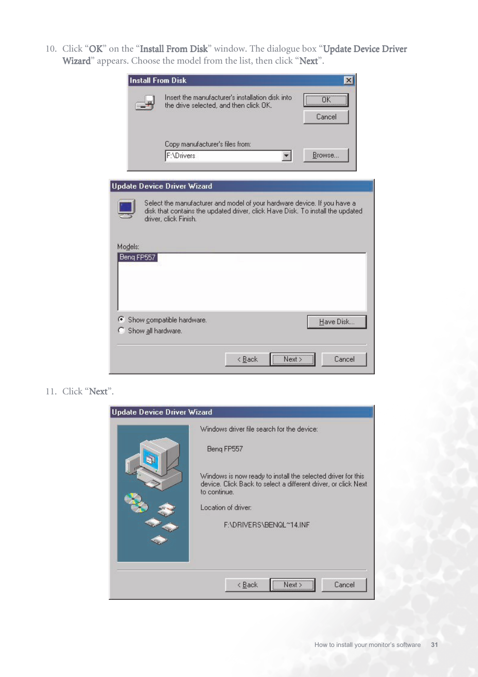 BenQ FP731 User Manual | Page 31 / 54