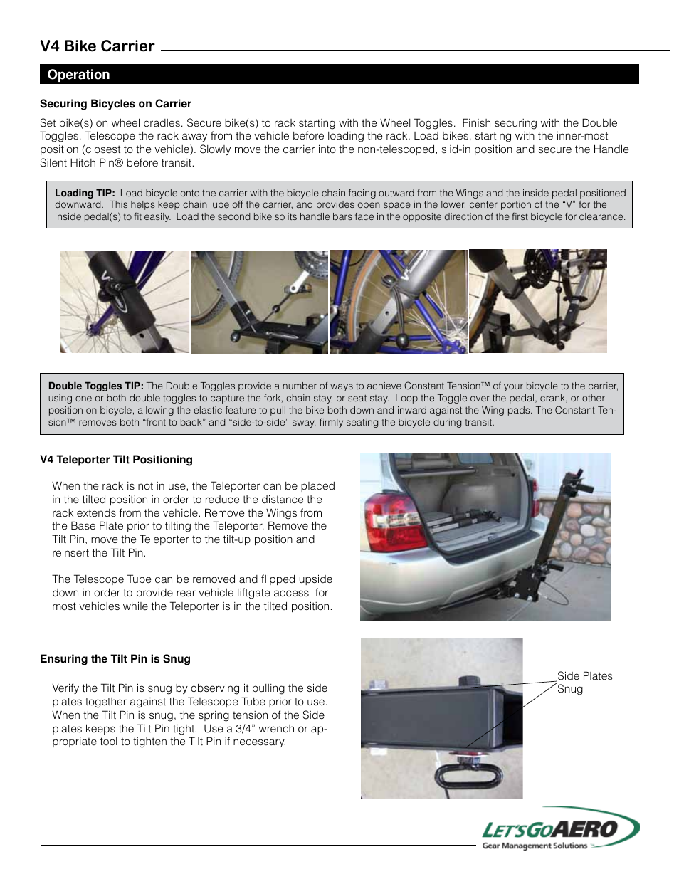 V4 bike carrier | Let's Go Aero V4 Four-Bike Carrier VME-V4 User Manual | Page 3 / 4