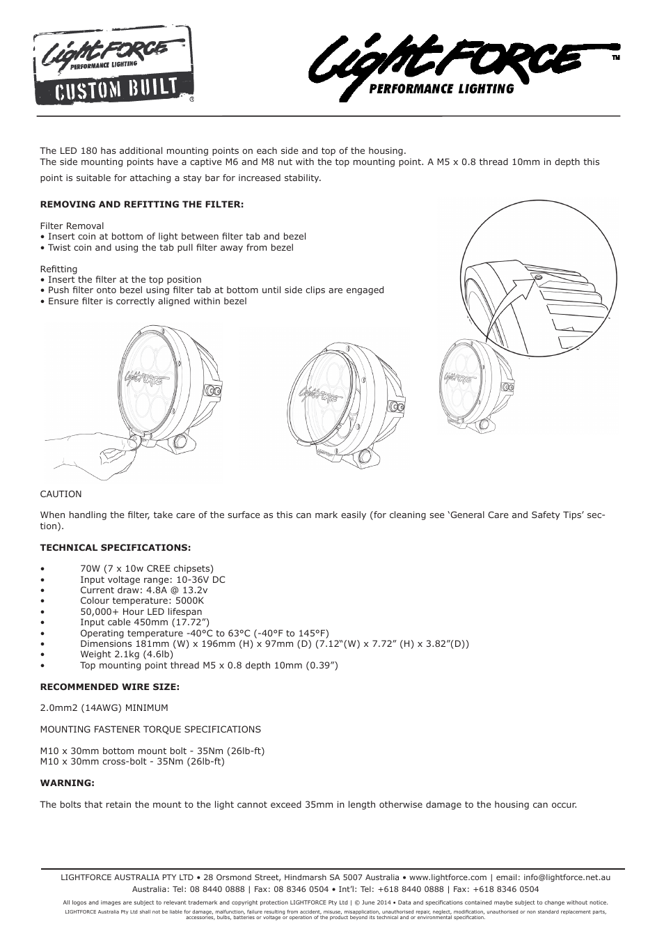 Lightforce LED 180 User Manual | Page 3 / 5