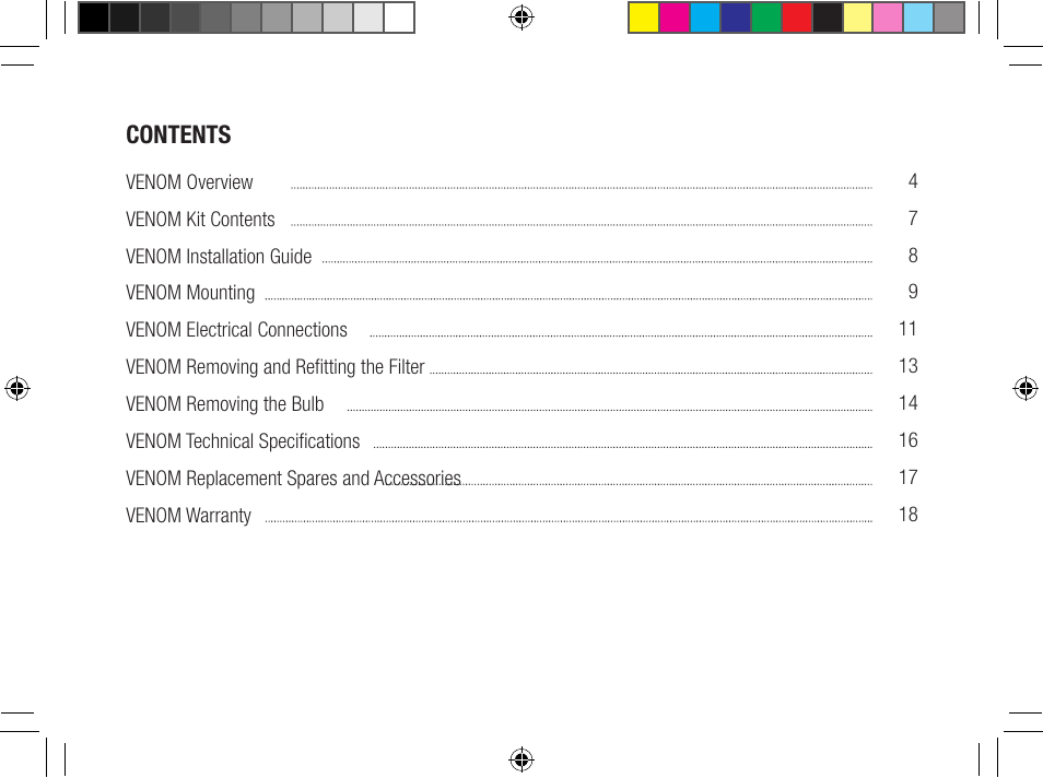 Lightforce 170 VENOM User Manual | Page 3 / 20