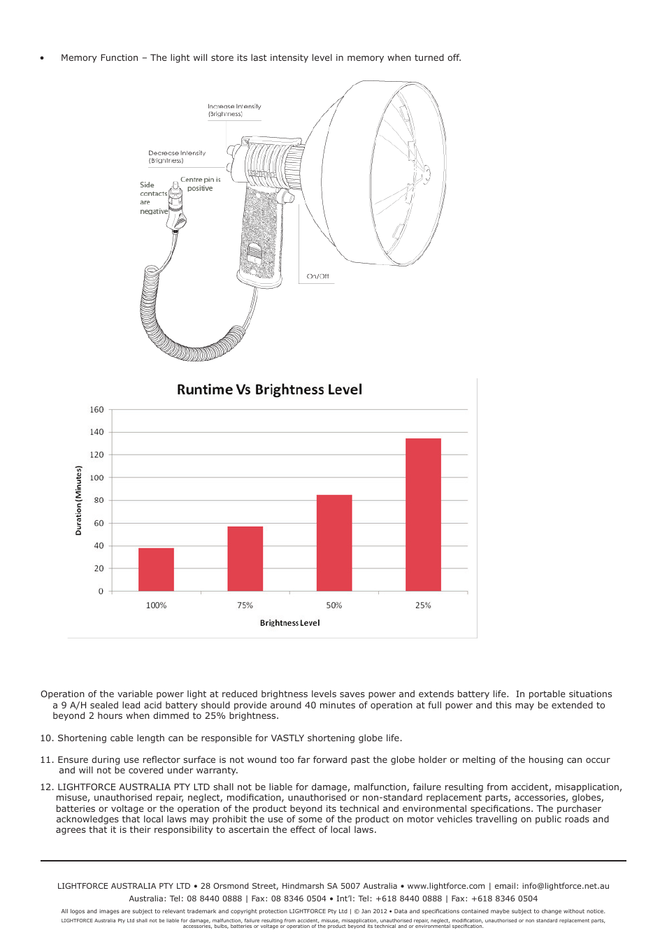 Lightforce HANDHELD SEARCHLIGHTS SL Variable User Manual | Page 2 / 2