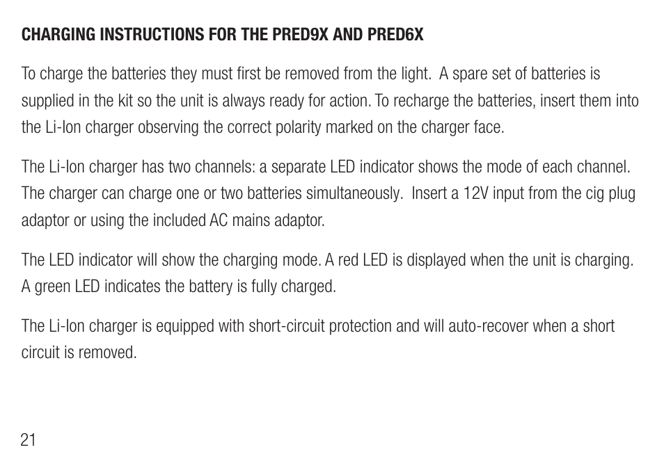 Lightforce PRED9X FIREARM MOUNTED LIGHT User Manual | Page 22 / 28