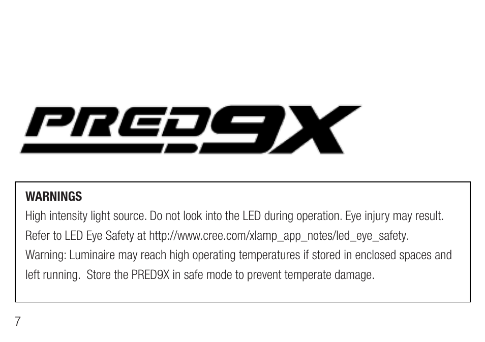 Lightforce PRED9X FIREARM MOUNTED LIGHT User Manual | Page 8 / 28