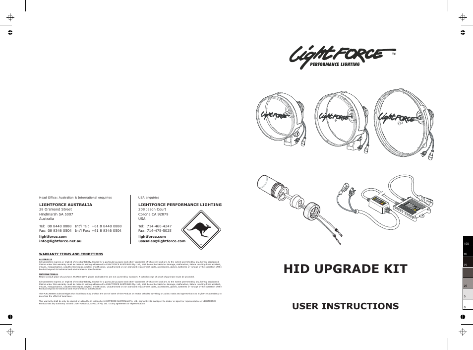 Lightforce HID UPGRADE KIT User Manual | 4 pages