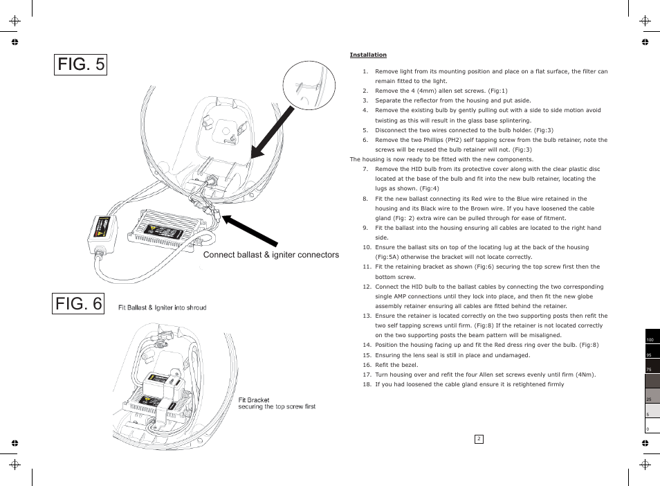 Fig. 5 fig. fig. 6 | Lightforce Genesis HID UPGRADE KIT User Manual | Page 3 / 4