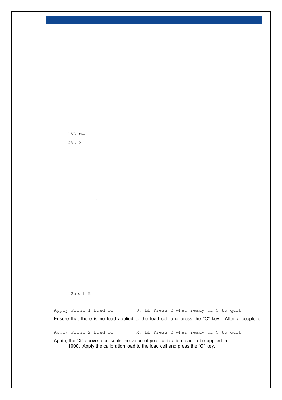 Calibrating the di-1000, Setting the calibration mode, Millivolt calibration | Point calibration, Di-1000, Alibrating the | Loadstar Sensors DI-1000U Digital Load Cell Interface Manual User Manual | Page 15 / 25