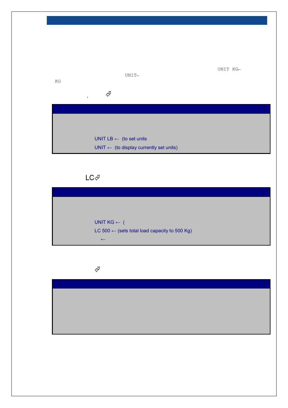Di-1000 command summary, Unit, Command | Ummary | Loadstar Sensors DI-1000U Digital Load Cell Interface Manual User Manual | Page 18 / 25