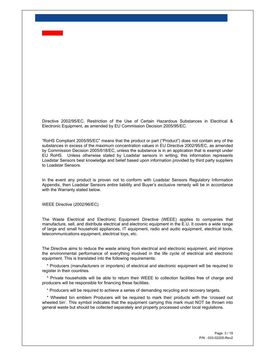 Loadstar Sensors DI-100U Digital Load Cell Interface Manual User Manual | Page 3 / 19