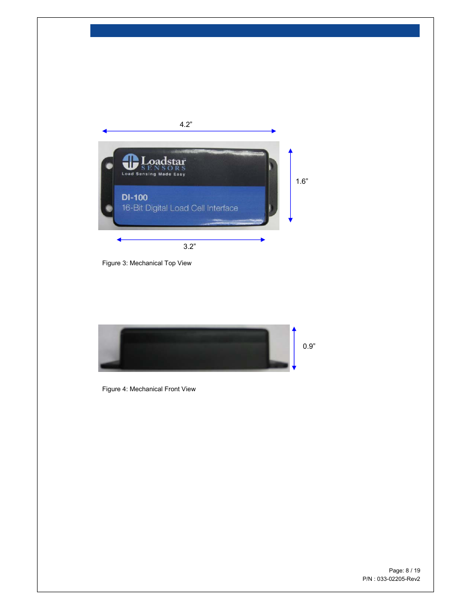 Loadstar Sensors DI-100U Digital Load Cell Interface Manual User Manual | Page 8 / 19