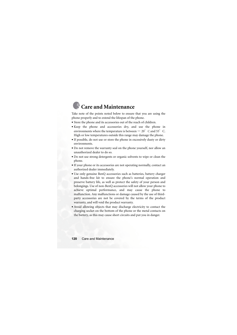 Care and maintenance | BenQ M300 User Manual | Page 134 / 138