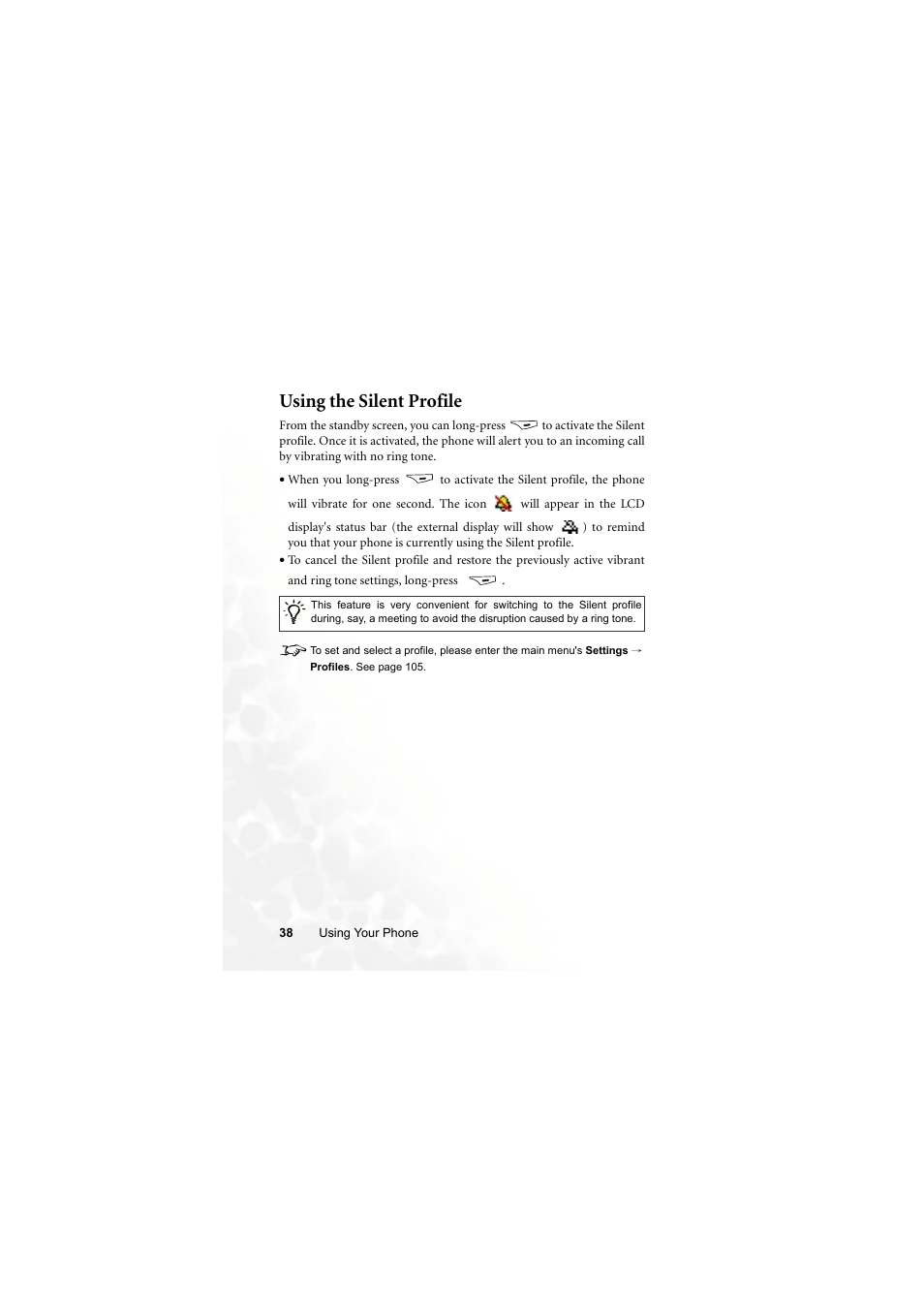 Using the silent profile | BenQ M300 User Manual | Page 52 / 138