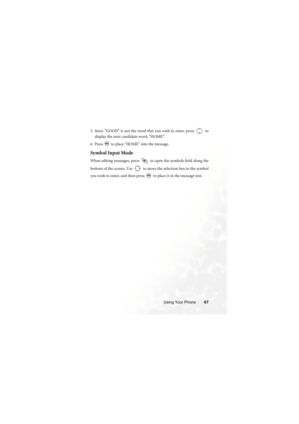 Symbol input mode | BenQ M300 User Manual | Page 81 / 138