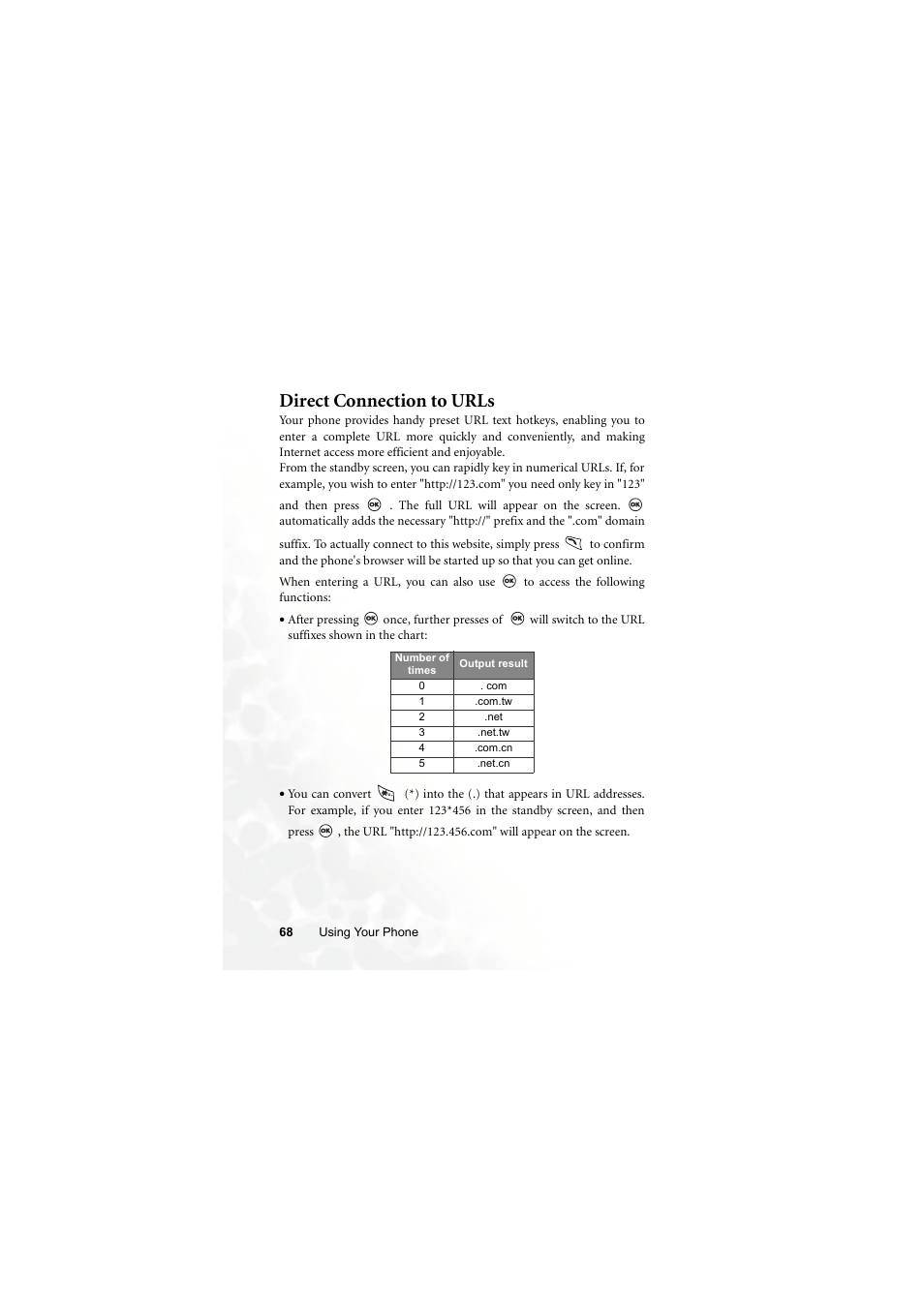 Direct connection to urls | BenQ M300 User Manual | Page 82 / 138