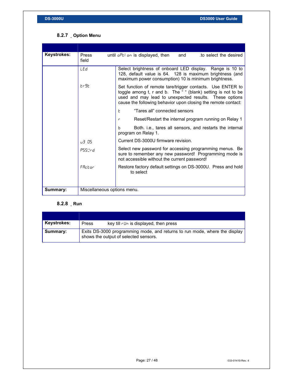 Loadstar Sensors DS-3000 Digital Load Cell Display & Controller User Manual | Page 27 / 48