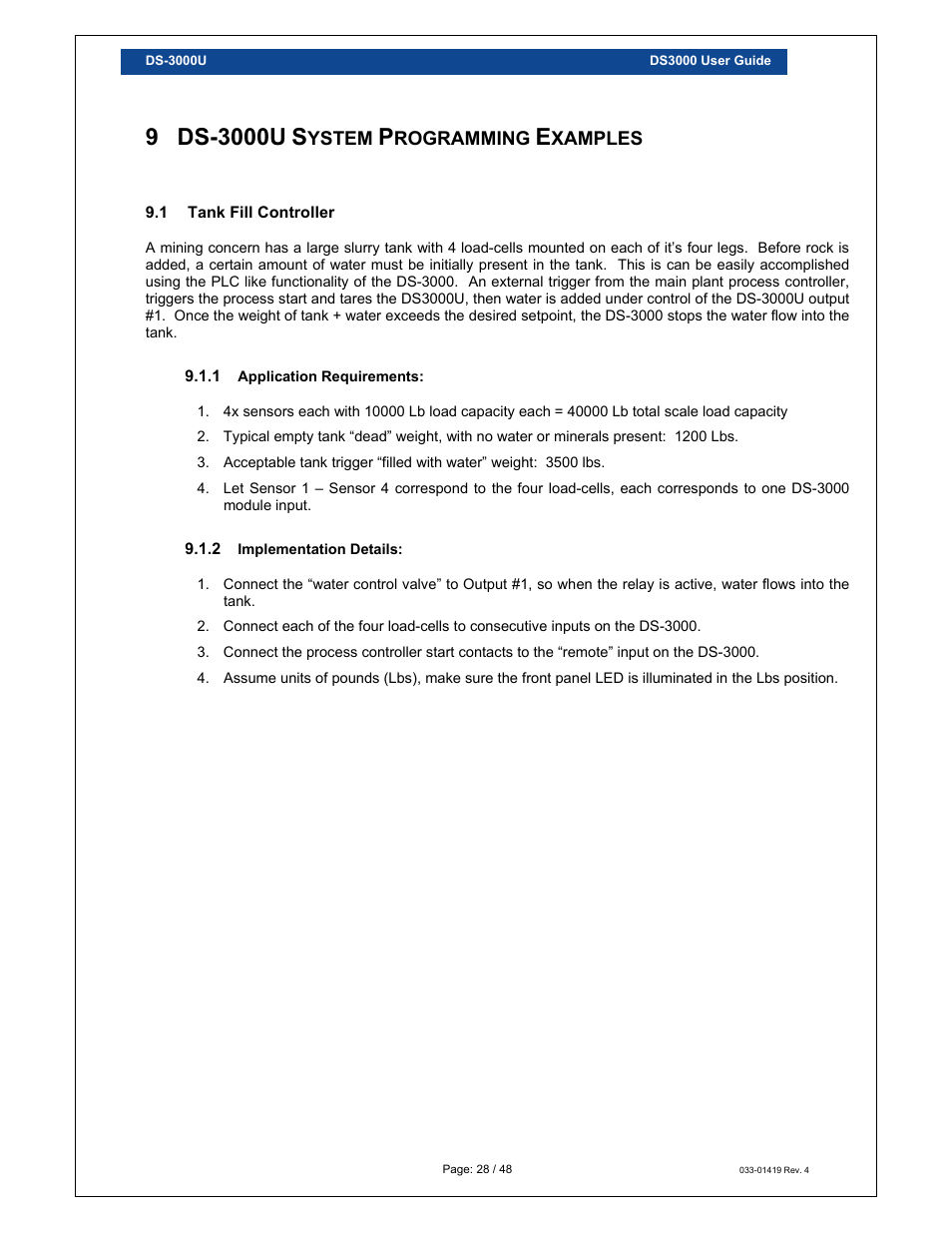 Loadstar Sensors DS-3000 Digital Load Cell Display & Controller User Manual | Page 28 / 48