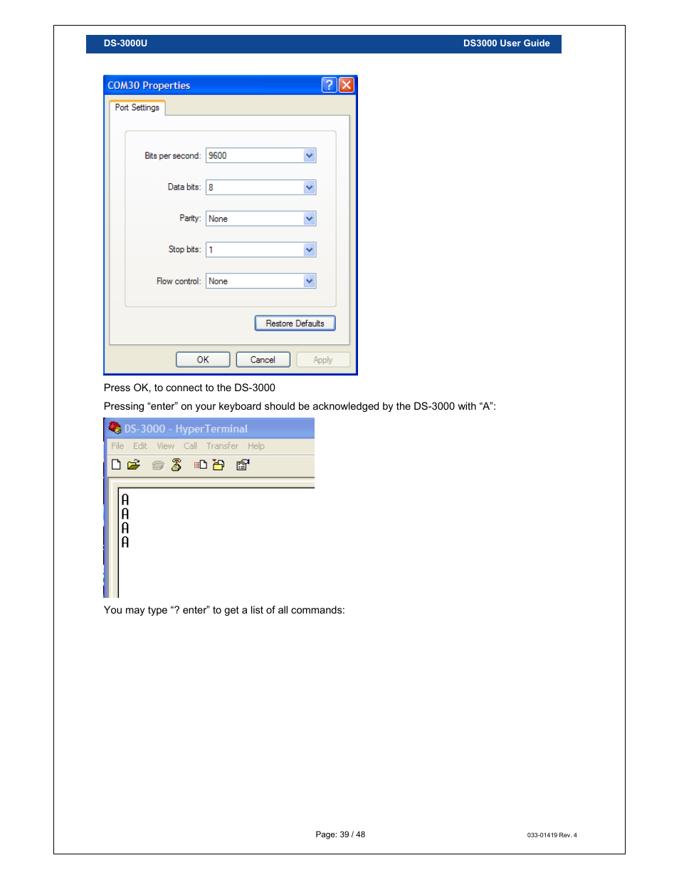 Loadstar Sensors DS-3000 Digital Load Cell Display & Controller User Manual | Page 39 / 48