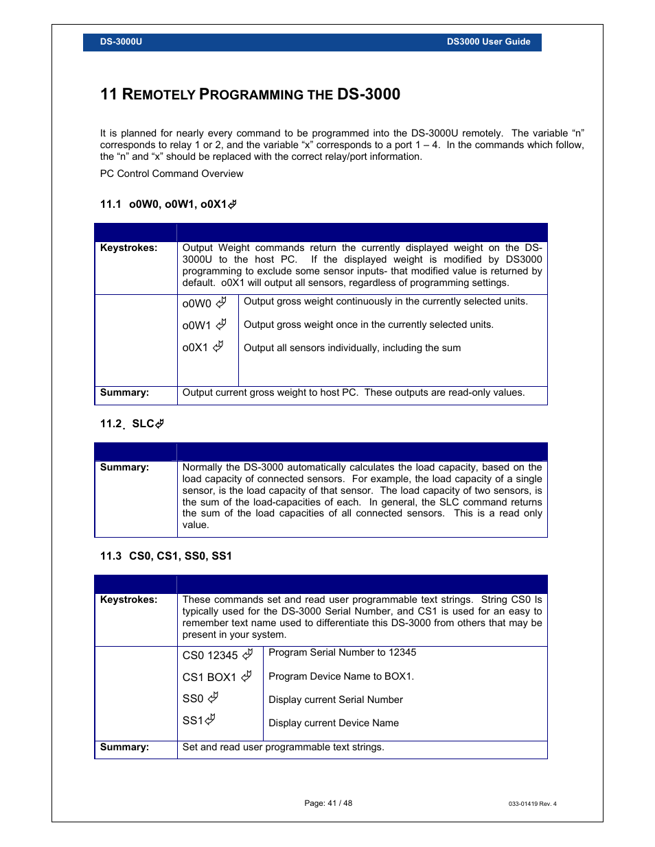 11 r, Ds-3000, Emotely | Rogramming the | Loadstar Sensors DS-3000 Digital Load Cell Display & Controller User Manual | Page 41 / 48