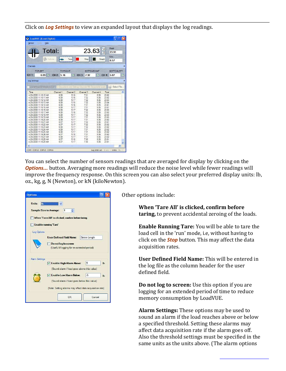 Loadstar Sensors LoadVUE (LV-400,LV-1000,LV-4000,LV-7000) Load Cell User Manual | Page 6 / 32