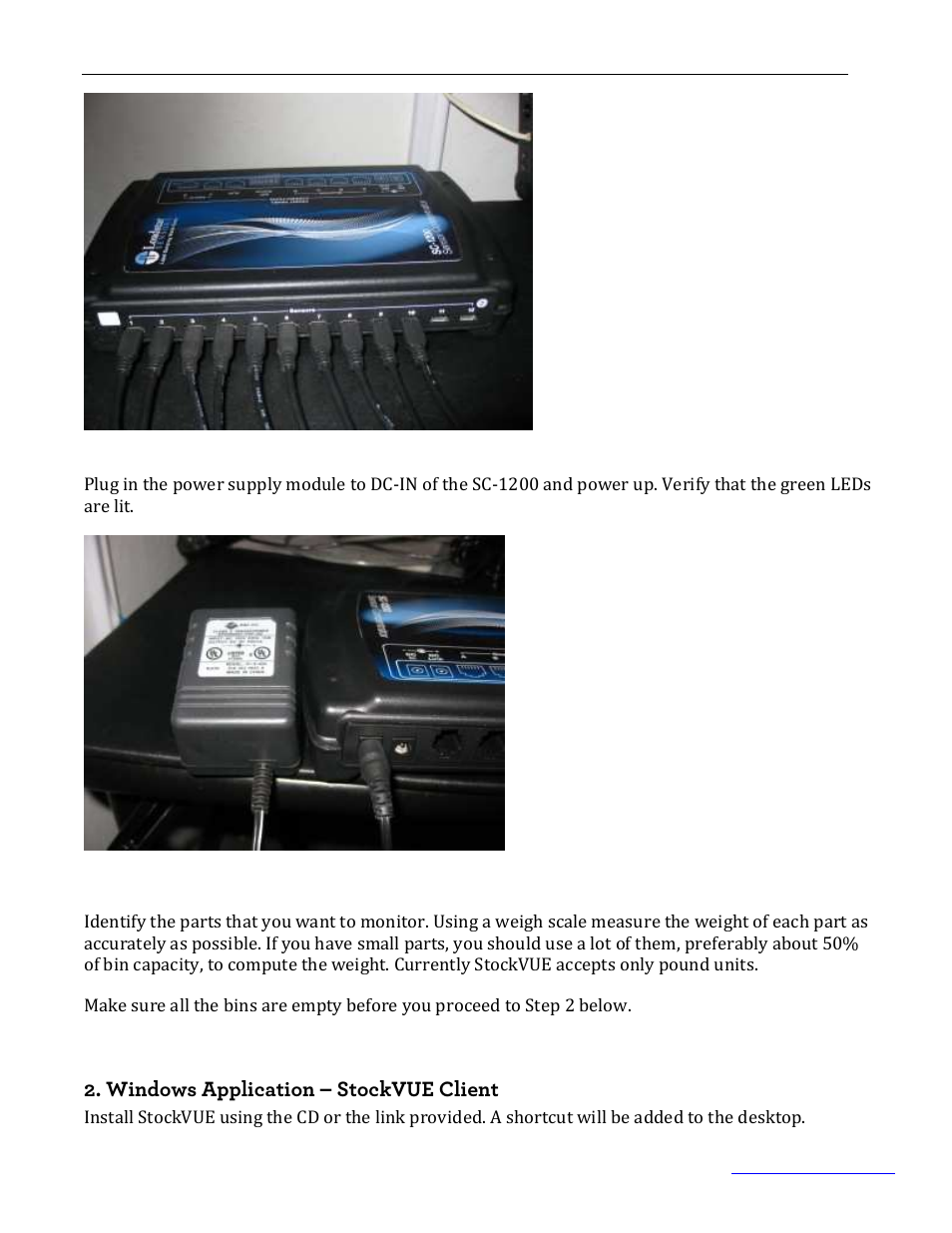 Windows application – stockvue client | Loadstar Sensors StockVUE Inventory Management System User Manual | Page 3 / 6