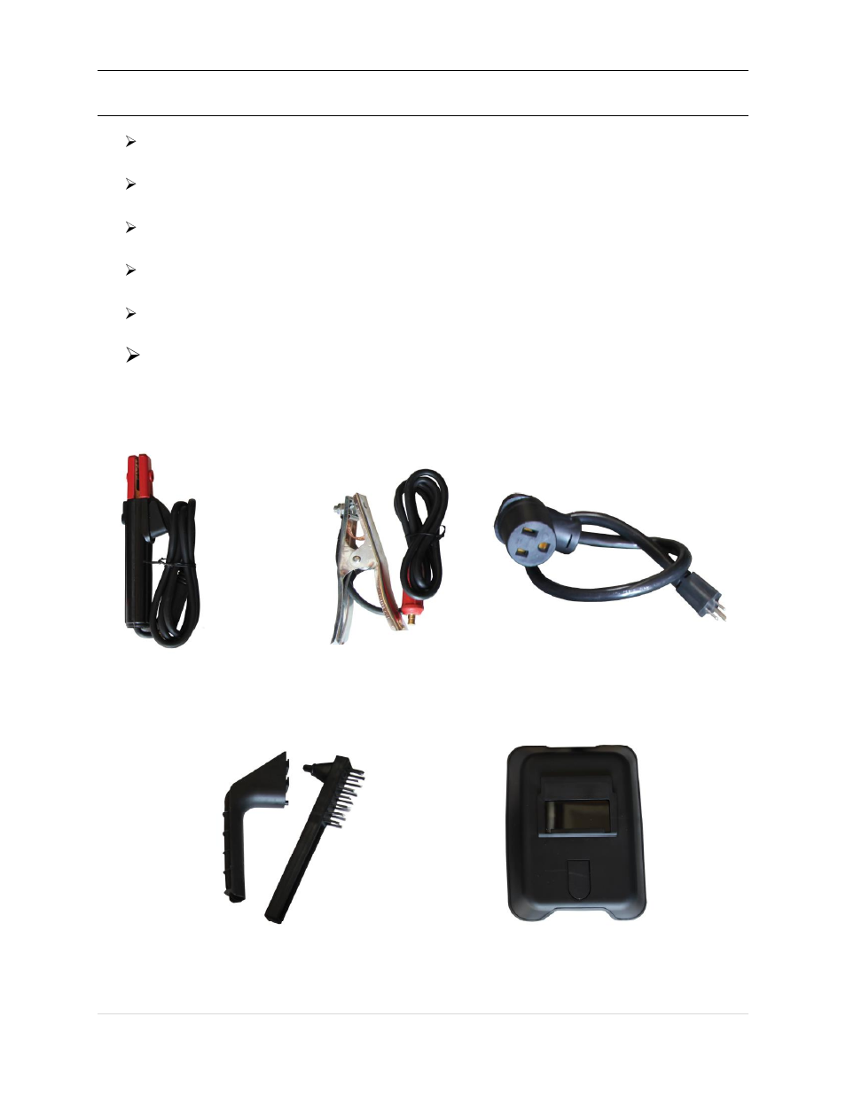 Included accessories, Stickweld 140 inverter based welder, 300amp rated stick holder (6ft) | 300amp rated ground clamp (6ft), Chipping hammer and steel brush, Welding mask | Longevity STICKWELD 140 User Manual | Page 11 / 23