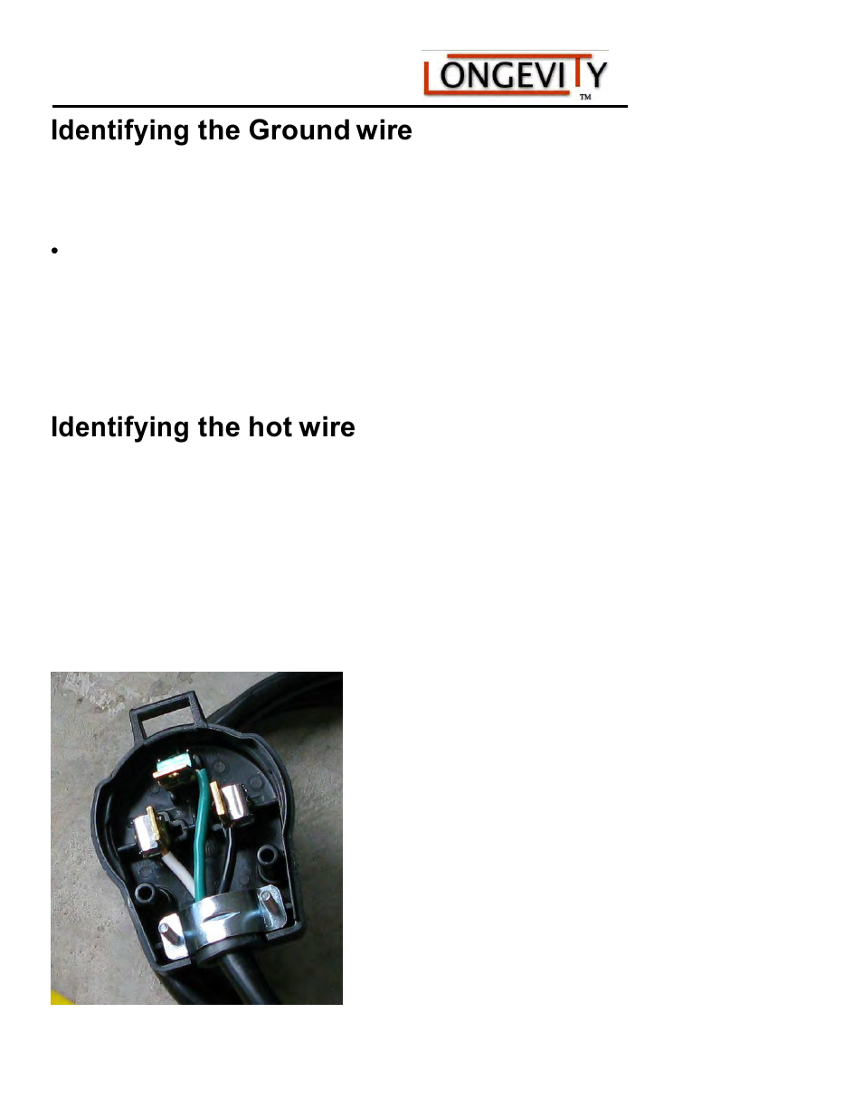 Finished plug, Identifying the ground wire, Identifying the hot wire | Longevity WeldAll 160PI/200PI/250PI User Manual | Page 15 / 49