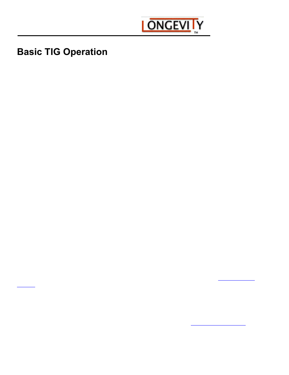 Basic tig operation | Longevity WeldAll 160PI/200PI/250PI User Manual | Page 37 / 49