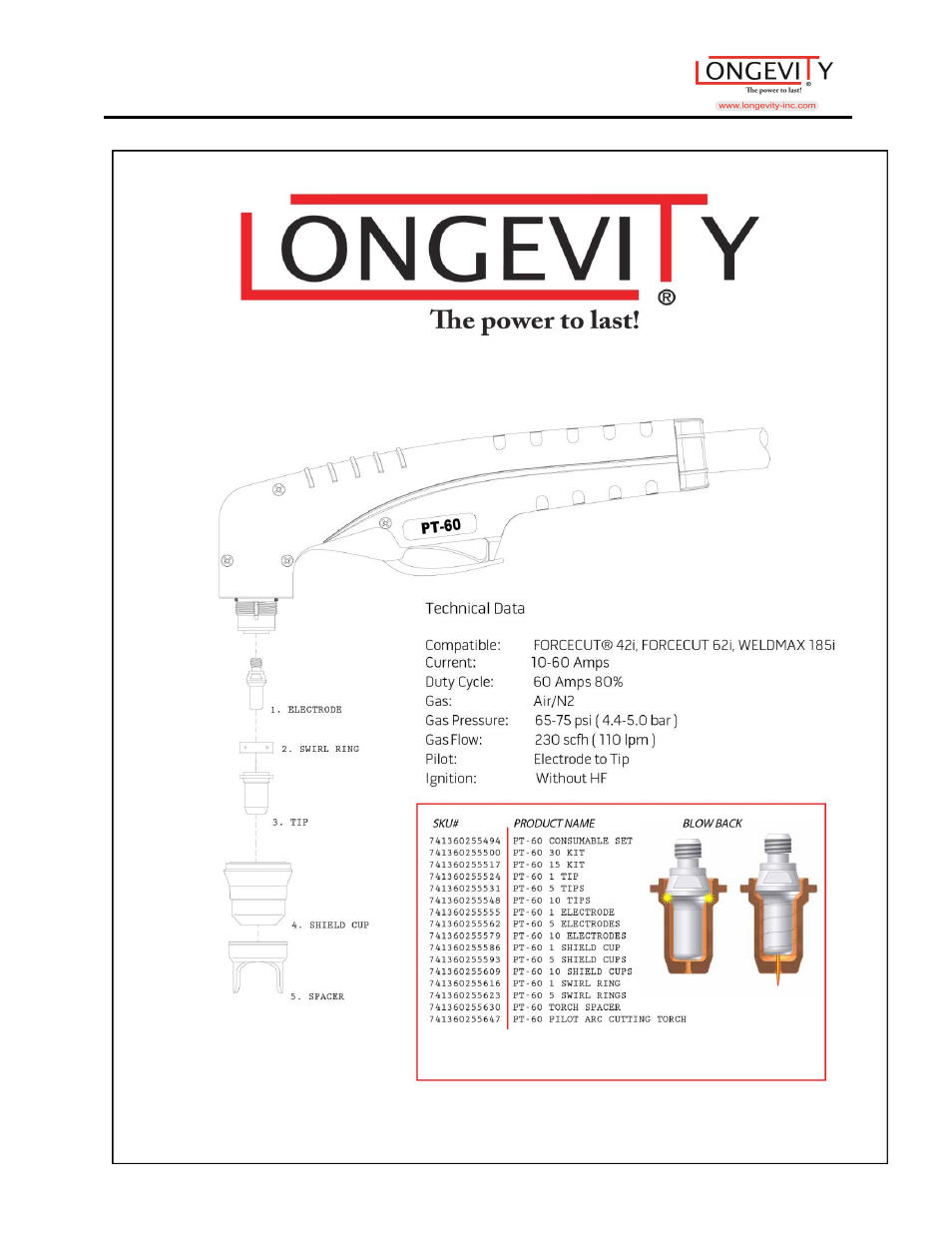 Longevity FORCECUT 62i User Manual | Page 13 / 18