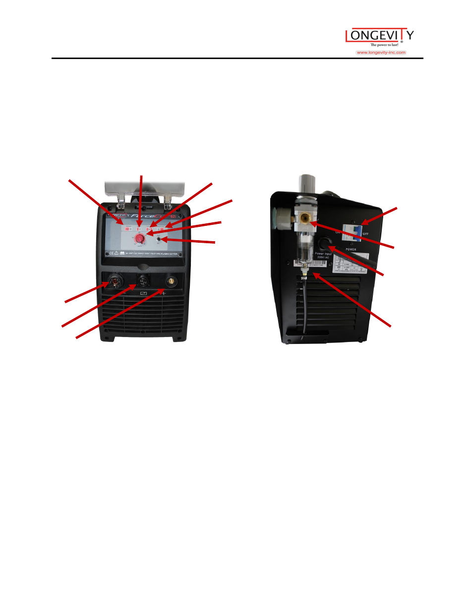 Main unit, Main unit knob/button/function | Longevity FORCECUT 62i User Manual | Page 9 / 18