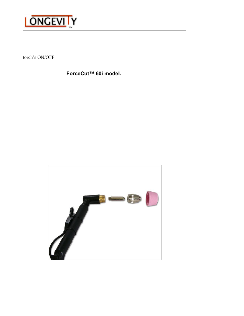 Plasma torch assembly | Longevity FORCECUT 60i User Manual | Page 18 / 34