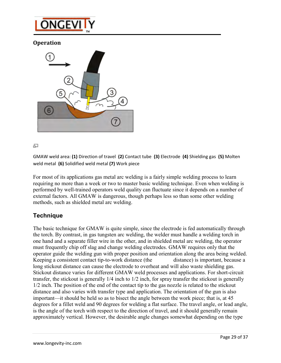 Longevity ARCMATE 205 User Manual | Page 30 / 39