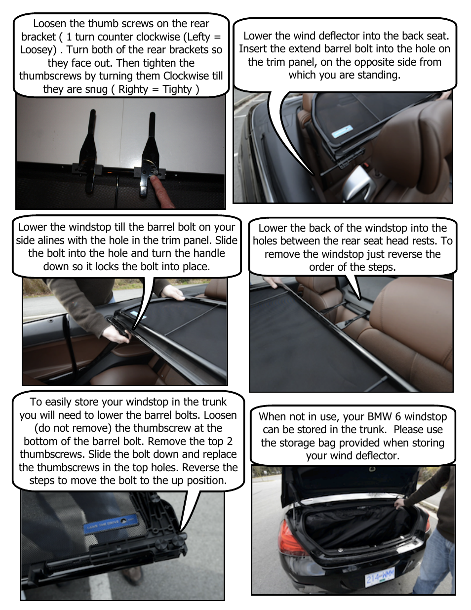 Love The Drive BMW 6 windstop 650, 645, 630, M6 2004 to 2010 User Manual | Page 2 / 2