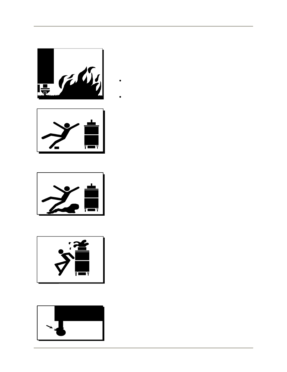 Noncombustible floors only, Keep the area around your fryer uncluttered, Keep the lid closed when the fryer is not in use | Keep the casters locked | BKI LPF-F User Manual | Page 6 / 60