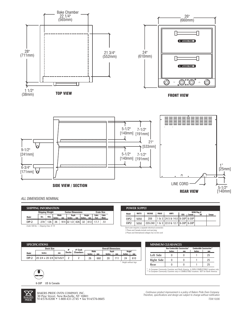 Bakers Pride DP-2BL User Manual | Page 2 / 2