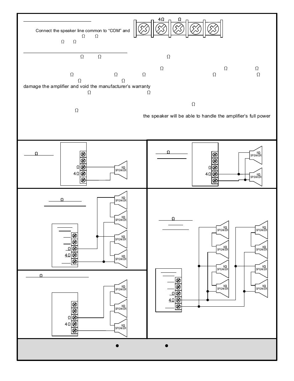 Lowell manufacturing company, Speaker system connections | Lowell MA30 User Manual | Page 6 / 8