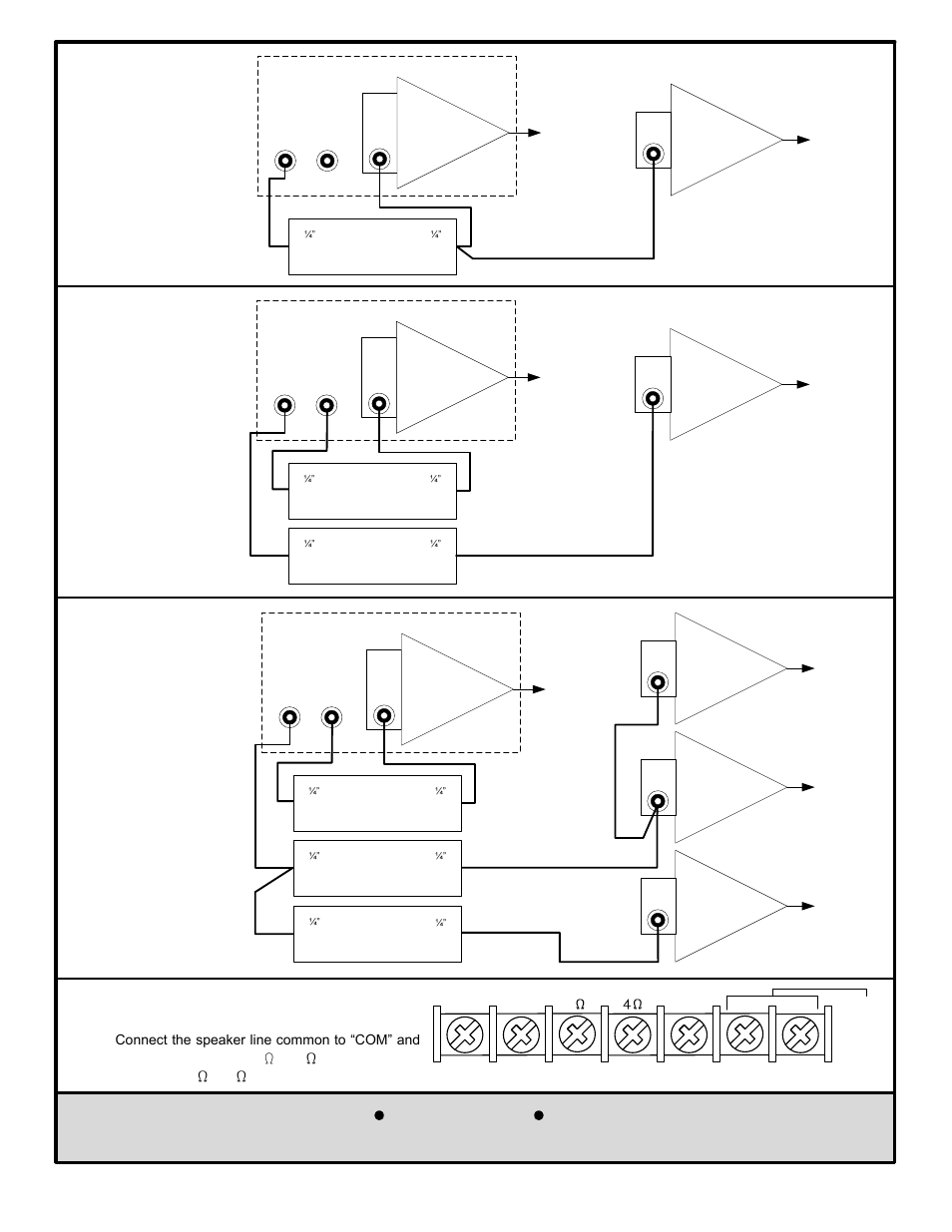 Lowell manufacturing company, Speaker system connections | Lowell MA250 User Manual | Page 9 / 12