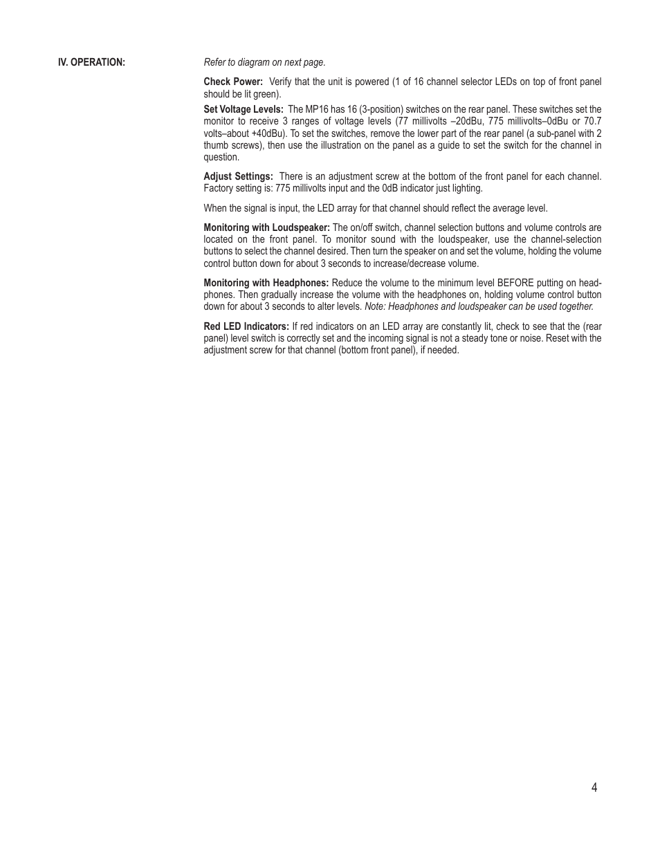 Lowell MP16 User Manual | Page 5 / 9