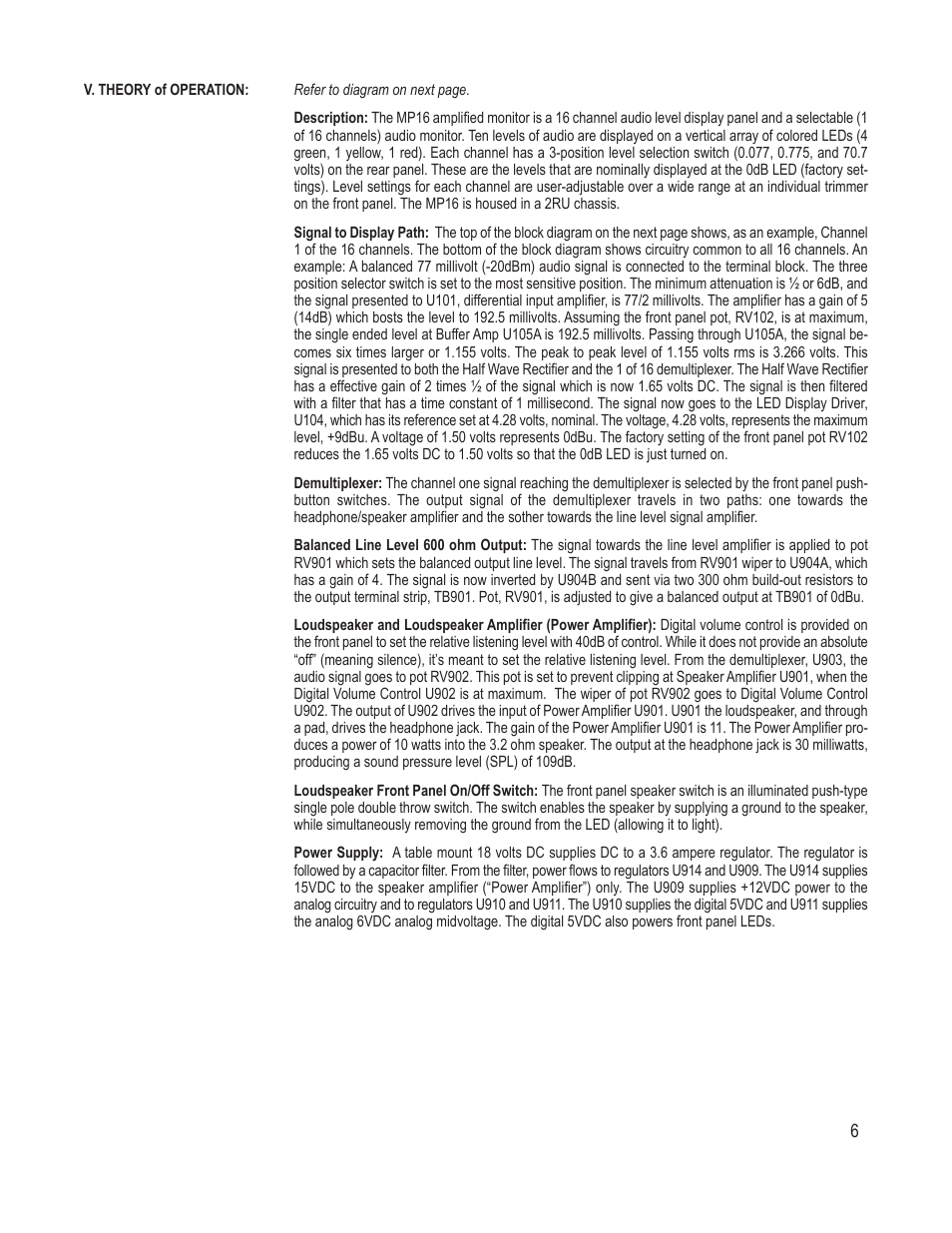 Lowell MP16 User Manual | Page 7 / 9