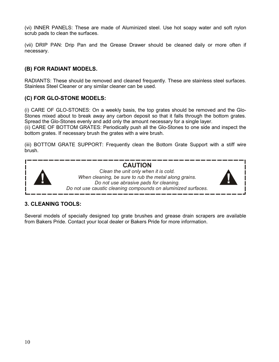 Bakers Pride LC User Manual | Page 10 / 12