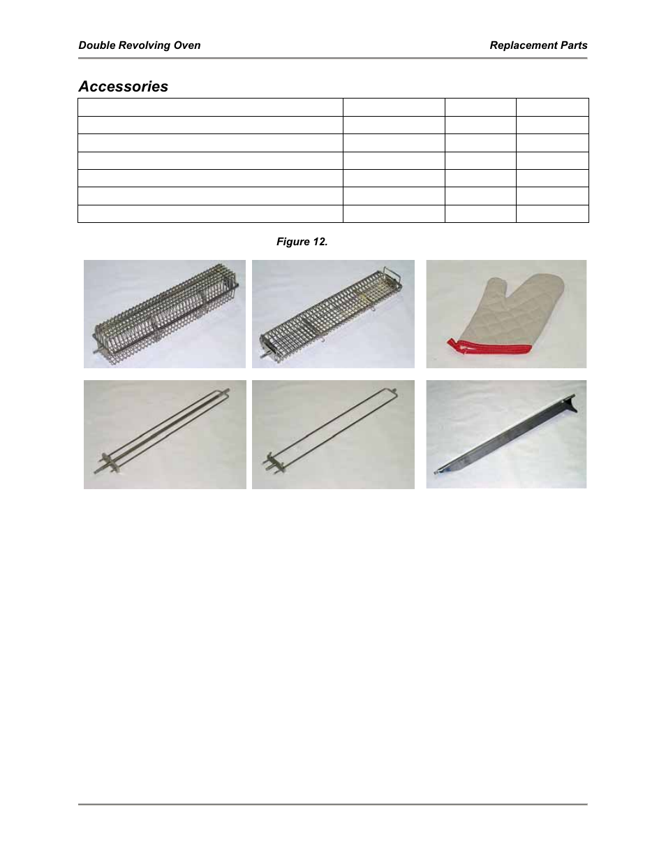 Accessories | Bakers Pride Double Revolving Oven DR-34 User Manual | Page 28 / 40