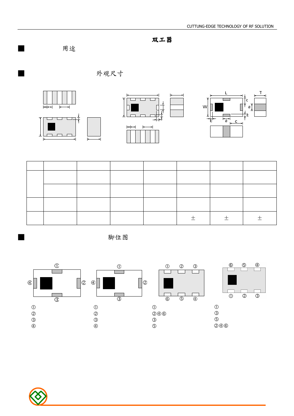 Figure a, Figure b, Figure c | Termination configuration 脚位图 ltd-1608 | Mag Layers USA Diplexer User Manual | Page 2 / 5