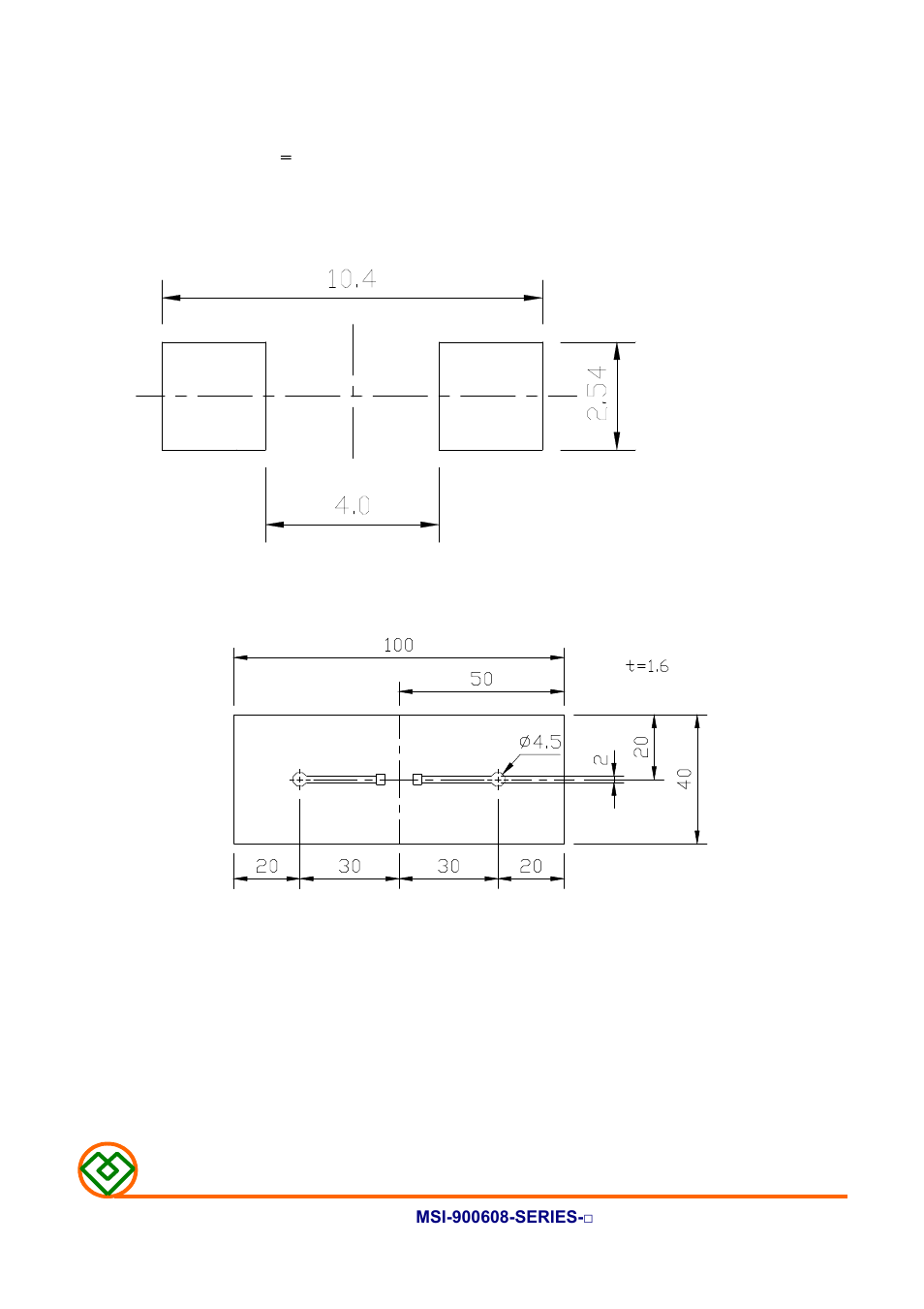 5) land dimension (ref.) | Mag Layers USA MSI-900608 User Manual | Page 6 / 9