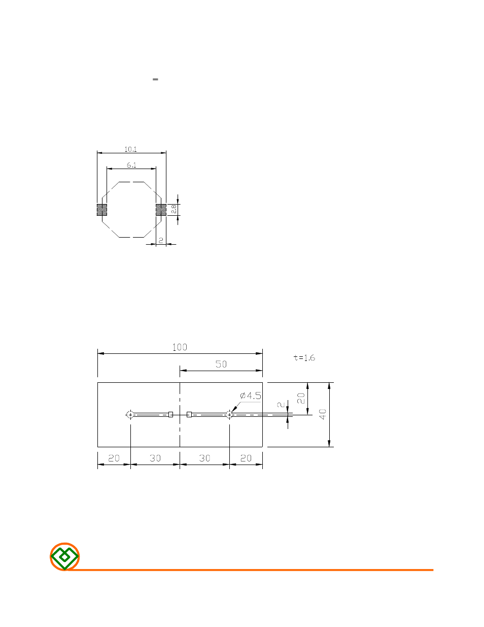 5) land dimension (ref.) | Mag Layers USA MSCDRI-8D28 User Manual | Page 6 / 8