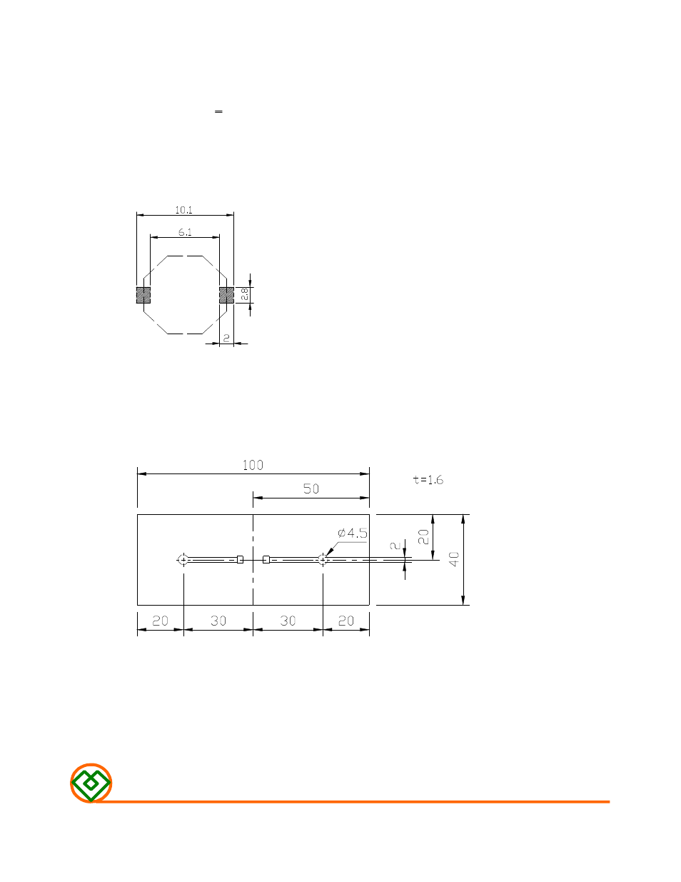 5) land dimension (ref.) | Mag Layers USA MSCDRI-8D43 User Manual | Page 6 / 8