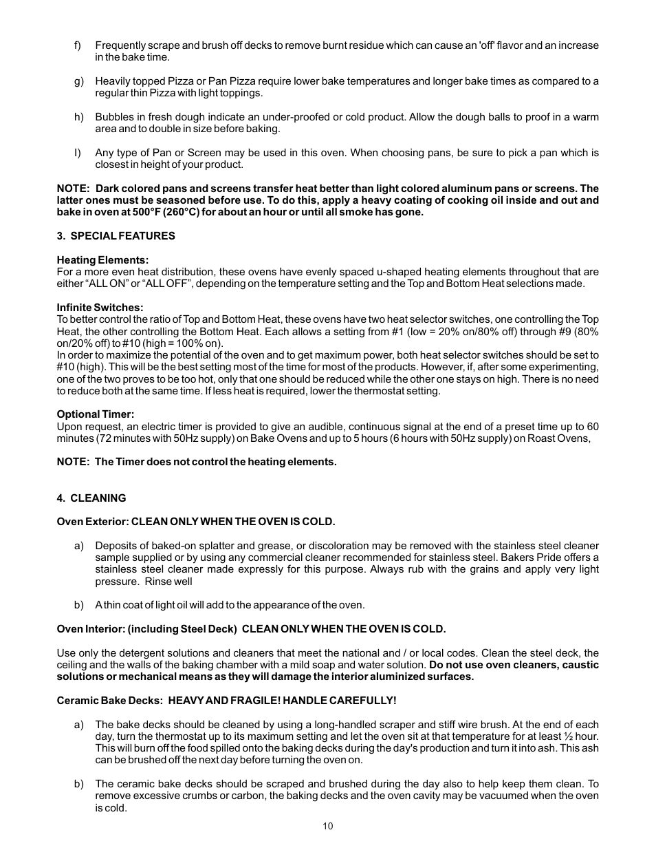 Bakers Pride ER User Manual | Page 10 / 16