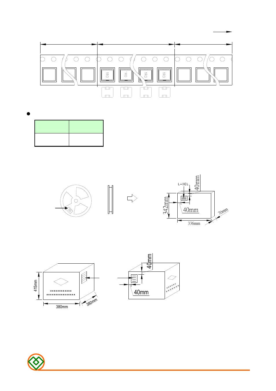 Carton: middle packaging : 3 reel /box, External packaging : 5 box / carton, 40mm 4 0 m m | Mag Layers USA MND-04BZESERIES-XA User Manual | Page 5 / 5